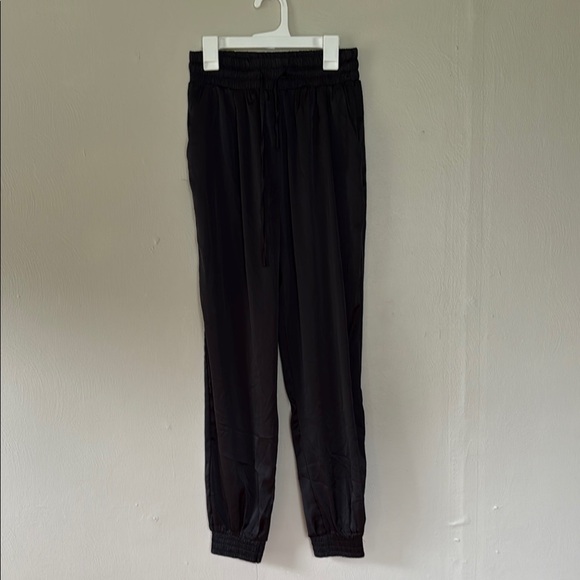 She + Sky Pants - She + Sky black satin Jogger Pants small